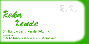 reka kende business card